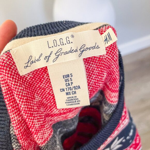 Men's H&M LOGG Penguin Holiday Sweater - Picture 4 of 12